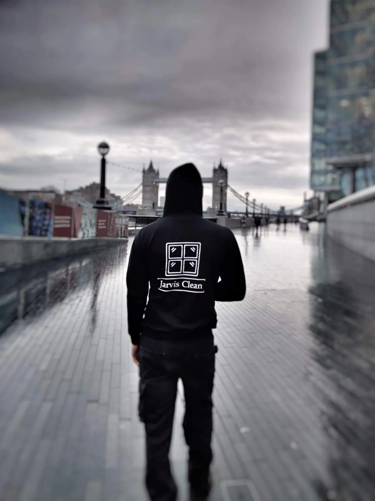 Commercial window cleaning on a larger building in London